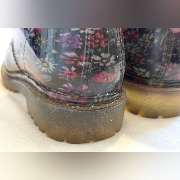 Dirty Laundry Roadie Floral Rubber Rain Combat Lace Up Boots Women’s Size 9 - Picture 8 of 16